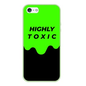 Чехол для iPhone 5/5S матовый с принтом HIGHLY toxic 0.2 в Екатеринбурге, Силикон | Область печати: задняя сторона чехла, без боковых панелей | Тематика изображения на принте: 