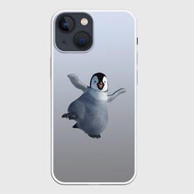 Чехол для iPhone 13 mini с принтом мультяшный  пингвин в Екатеринбурге,  |  | герой | зимняя птица | лед | миленький | мультяшный | неуклюжий | персонаж | пингвин | пингвинчик | смешной
