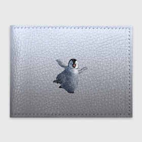 Обложка для студенческого билета с принтом мультяшный  пингвин в Екатеринбурге, натуральная кожа | Размер: 11*8 см; Печать на всей внешней стороне | герой | зимняя птица | лед | миленький | мультяшный | неуклюжий | персонаж | пингвин | пингвинчик | смешной