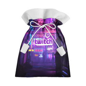 Подарочный 3D мешок с принтом TWITCH в Екатеринбурге, 100% полиэстер | Размер: 29*39 см | game | gamer | logo | trend | twitch | twitties | игры | логотип | мода | надписи | стрим | твитч | тренд