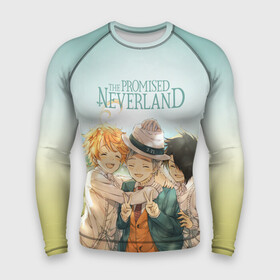 Мужской рашгард 3D с принтом The Promised Neverland в Екатеринбурге,  |  | anime | emma | mango | the promised neverland | yakusoku no neverland | аниме | манга | обещанная страна грёз | обещанный неверленд