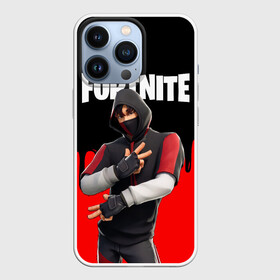 Чехол для iPhone 13 Pro с принтом FORTNITE x IKONIK в Екатеринбурге,  |  | Тематика изображения на принте: deadmau5 | fortnite | fortnite 2 | fortnite x маршмелло | ikonik | marshmello | ninja | ninja streamer | raven | travis scott | ворон | иконик | ниндзя | пили | рейвен | трэвис скотт | фортнайт