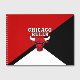 Альбом для рисования с принтом CHICAGO BULLS в Екатеринбурге, 100% бумага
 | матовая бумага, плотность 200 мг. | bulls | chicago | chicago bulls | nba | red bulls | usa | америка | быки | нба | сша | чикаго буллс