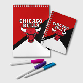 Блокнот с принтом CHICAGO BULLS в Екатеринбурге, 100% бумага | 48 листов, плотность листов — 60 г/м2, плотность картонной обложки — 250 г/м2. Листы скреплены удобной пружинной спиралью. Цвет линий — светло-серый
 | bulls | chicago | chicago bulls | nba | red bulls | usa | америка | быки | нба | сша | чикаго буллс