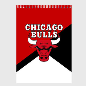 Скетчбук с принтом CHICAGO BULLS в Екатеринбурге, 100% бумага
 | 48 листов, плотность листов — 100 г/м2, плотность картонной обложки — 250 г/м2. Листы скреплены сверху удобной пружинной спиралью | Тематика изображения на принте: bulls | chicago | chicago bulls | nba | red bulls | usa | америка | быки | нба | сша | чикаго буллс