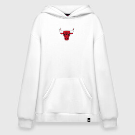 Худи SuperOversize хлопок с принтом CHICAGO BULLS в Екатеринбурге, 70% хлопок, 30% полиэстер, мягкий начес внутри | карман-кенгуру, эластичная резинка на манжетах и по нижней кромке, двухслойный капюшон
 | bulls | chicago | chicago bulls | nba | red bulls | usa | америка | быки | нба | сша | чикаго буллс