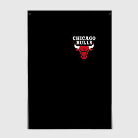 Постер с принтом CHICAGO BULLS в Екатеринбурге, 100% бумага
 | бумага, плотность 150 мг. Матовая, но за счет высокого коэффициента гладкости имеет небольшой блеск и дает на свету блики, но в отличии от глянцевой бумаги не покрыта лаком | bulls | chicago | chicago bulls | nba | red bulls | usa | америка | быки | нба | сша | чикаго буллс
