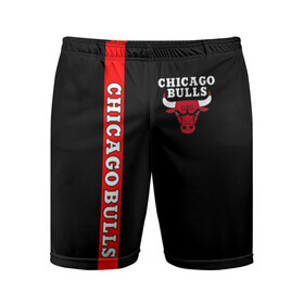 Мужские шорты спортивные с принтом CHICAGO BULLS в Екатеринбурге, 100% полиэстер | длина выше колена, широкий эластичный пояс | bulls | chicago | chicago bulls | nba | red bulls | usa | америка | быки | нба | сша | чикаго буллс