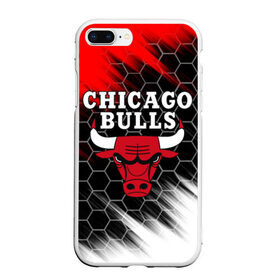 Чехол для iPhone 7Plus/8 Plus матовый с принтом CHICAGO BULLS в Екатеринбурге, Силикон | Область печати: задняя сторона чехла, без боковых панелей | bulls | chicago | chicago bulls | nba | red bulls | usa | америка | быки | нба | сша | чикаго буллс