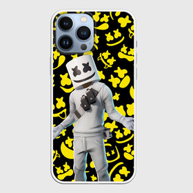 Чехол для iPhone 13 Pro Max с принтом FORTNITE x MARSHMELLO в Екатеринбурге,  |  | Тематика изображения на принте: deadmau5 | fortnite | fortnite 2 | fortnite x маршмелло | ikonik | marshmello | ninja | ninja streamer | raven | travis scott | ворон | иконик | ниндзя | пили | рейвен | трэвис скотт | фортнайт