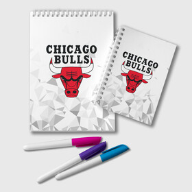 Блокнот с принтом CHICAGO BULLS в Екатеринбурге, 100% бумага | 48 листов, плотность листов — 60 г/м2, плотность картонной обложки — 250 г/м2. Листы скреплены удобной пружинной спиралью. Цвет линий — светло-серый
 | bulls | chicago | chicago bulls | nba | red bulls | usa | америка | быки | нба | сша | чикаго буллс