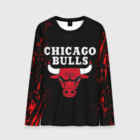 Мужской лонгслив 3D с принтом CHICAGO BULLS | ЧИКАГО БУЛЛС в Екатеринбурге, 100% полиэстер | длинные рукава, круглый вырез горловины, полуприлегающий силуэт | bulls | chicago | chicago bulls | nba | red bulls | usa | америка | быки | нба | сша | чикаго буллс