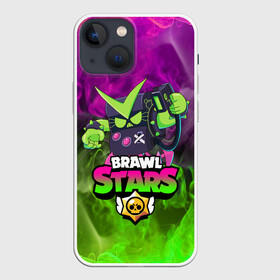 Чехол для iPhone 13 mini с принтом BRAWL STARS VIRUS 8 BIT в Екатеринбурге,  |  | bibi | brawl stars | coach mike | crow | gale | leon | leon shark | max | mecha crow | mortis | mr.p | phoenix | sally leon | sandy | spike | sprout | tara | unicorn | virus 8 bit | werewolf | ворон | оборотень