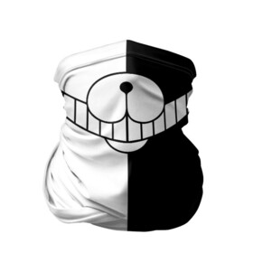 Бандана-труба 3D с принтом monokuma добрая улыбка в Екатеринбурге, 100% полиэстер, ткань с особыми свойствами — Activecool | плотность 150‒180 г/м2; хорошо тянется, но сохраняет форму | anime | bear | black  white | danganronpa | kurokuma | monodam | monokuma | monomi | monotaro | rabbit | school | shirokuma | аниме | главарь | мoноми | монокума | черно белый | школа