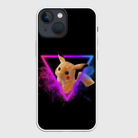 Чехол для iPhone 13 mini с принтом Пика Пика в Екатеринбурге,  |  | pikachu | неон | пика пика | пикачу