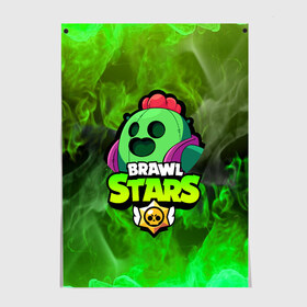 Постер с принтом BRAWL STARS SPIKE в Екатеринбурге, 100% бумага
 | бумага, плотность 150 мг. Матовая, но за счет высокого коэффициента гладкости имеет небольшой блеск и дает на свету блики, но в отличии от глянцевой бумаги не покрыта лаком | bibi | brawl stars | coach mike | crow | gale | leon | leon shark | max | mecha crow | mortis | mr.p | phoenix | sally leon | sandy | spike | sprout | tara | unicorn | virus 8 bit | werewolf | ворон | оборотень