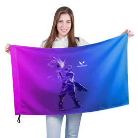 Флаг 3D с принтом Valorant в Екатеринбурге, 100% полиэстер | плотность ткани — 95 г/м2, размер — 67 х 109 см. Принт наносится с одной стороны | raze | riot games | valorant | валорант | рейз