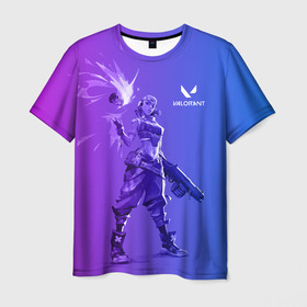 Мужская футболка 3D с принтом Valorant в Екатеринбурге, 100% полиэфир | прямой крой, круглый вырез горловины, длина до линии бедер | raze | riot games | valorant | валорант | рейз