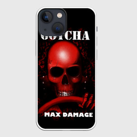 Чехол для iPhone 13 mini с принтом Gotcha в Екатеринбурге,  |  | Тематика изображения на принте: 666 | 999 | car | game | gotcha | max damage | old school | череп