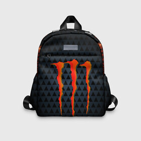 Детский рюкзак 3D с принтом MONSTER ENERGY (Z) в Екатеринбурге, 100% полиэстер | лямки с регулируемой длиной, сверху петелька, чтобы рюкзак можно было повесить на вешалку. Основное отделение закрывается на молнию, как и внешний карман. Внутри дополнительный карман. По бокам два дополнительных кармашка | black monster | bmx | claw | cybersport | energy | monster | monster energy | moto | motocross | race | sport | киберспорт | когти | монстер энерджи | монстр | мото | мотокросс | ралли | скейтбординг | спорт | то | энергия