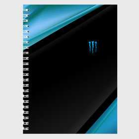 Тетрадь с принтом MONSTER ENERGY (Z) в Екатеринбурге, 100% бумага | 48 листов, плотность листов — 60 г/м2, плотность картонной обложки — 250 г/м2. Листы скреплены сбоку удобной пружинной спиралью. Уголки страниц и обложки скругленные. Цвет линий — светло-серый
 | black monster | bmx | claw | cybersport | energy | monster | monster energy | moto | motocross | race | sport | киберспорт | когти | монстер энерджи | монстр | мото | мотокросс | ралли | скейтбординг | спорт | то | энергия