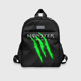 Детский рюкзак 3D с принтом MONSTER ENERGY (Z) в Екатеринбурге, 100% полиэстер | лямки с регулируемой длиной, сверху петелька, чтобы рюкзак можно было повесить на вешалку. Основное отделение закрывается на молнию, как и внешний карман. Внутри дополнительный карман. По бокам два дополнительных кармашка | black monster | bmx | claw | cybersport | energy | monster | monster energy | moto | motocross | race | sport | киберспорт | когти | монстер энерджи | монстр | мото | мотокросс | ралли | скейтбординг | спорт | то | энергия