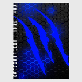 Тетрадь с принтом MONSTER ENERGY (+спина) (Z) в Екатеринбурге, 100% бумага | 48 листов, плотность листов — 60 г/м2, плотность картонной обложки — 250 г/м2. Листы скреплены сбоку удобной пружинной спиралью. Уголки страниц и обложки скругленные. Цвет линий — светло-серый
 | black monster | bmx | claw | cybersport | energy | monster | monster energy | moto | motocross | race | sport | киберспорт | когти | монстер энерджи | монстр | мото | мотокросс | ралли | скейтбординг | спорт | то | энергия