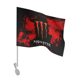 Флаг для автомобиля с принтом MONSTER ENERGY (Z) в Екатеринбурге, 100% полиэстер | Размер: 30*21 см | black monster | bmx | claw | cybersport | energy | monster | monster energy | moto | motocross | race | sport | киберспорт | когти | монстер энерджи | монстр | мото | мотокросс | ралли | скейтбординг | спорт | энергия