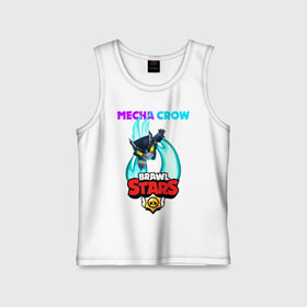 Детская майка хлопок с принтом BRAWL STARS MECHA CROW. в Екатеринбурге,  |  | 8 bit | brawl stars | crow | gale | leon | leon shark | max | mecha | mecha crow | mr.p | sally leon | shark | tara | virus 8 bit | werewolf leon | акула | берли | бравл старс | ворон | макс | оборотень