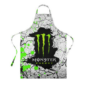 Фартук 3D с принтом MONSTER ENERGY (Z) в Екатеринбурге, 100% полиэстер | общий размер — 65 х 85 см, ширина нагрудника — 26 см, горловина — 53 см, длина завязок — 54 см, общий обхват в поясе — 173 см. Принт на завязках и на горловине наносится с двух сторон, на основной части фартука — только с внешней стороны | black monster | bmx | claw | cybersport | energy | monster | monster energy | moto | motocross | race | sport | киберспорт | когти | монстер энерджи | монстр | мото | мотокросс | ралли | скейтбординг | спорт | то | энергия