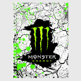 Тетрадь с принтом MONSTER ENERGY (Z) в Екатеринбурге, 100% бумага | 48 листов, плотность листов — 60 г/м2, плотность картонной обложки — 250 г/м2. Листы скреплены сбоку удобной пружинной спиралью. Уголки страниц и обложки скругленные. Цвет линий — светло-серый
 | black monster | bmx | claw | cybersport | energy | monster | monster energy | moto | motocross | race | sport | киберспорт | когти | монстер энерджи | монстр | мото | мотокросс | ралли | скейтбординг | спорт | то | энергия