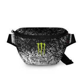 Поясная сумка 3D с принтом MONSTER ENERGY (Z) в Екатеринбурге, 100% полиэстер | плотная ткань, ремень с регулируемой длиной, внутри несколько карманов для мелочей, основное отделение и карман с обратной стороны сумки застегиваются на молнию | black monster | bmx | claw | cybersport | energy | monster | monster energy | moto | motocross | race | sport | киберспорт | когти | монстер энерджи | монстр | мото | мотокросс | ралли | скейтбординг | спорт | то | энергия