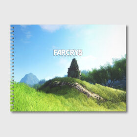 Альбом для рисования с принтом FARCRY5 в Екатеринбурге, 100% бумага
 | матовая бумага, плотность 200 мг. | far cry | farcry | game | ubisof | выживание | джунгли | игры | остров | фар край