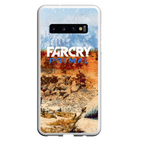 Чехол для Samsung Galaxy S10 с принтом FARCRYPRIMAL в Екатеринбурге, Силикон | Область печати: задняя сторона чехла, без боковых панелей | Тематика изображения на принте: far cry | farcry | game | ubisof | выживание | джунгли | игры | остров | фар край