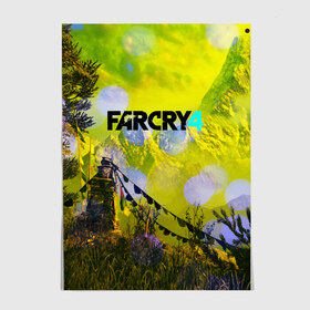 Постер с принтом FARCRY4 в Екатеринбурге, 100% бумага
 | бумага, плотность 150 мг. Матовая, но за счет высокого коэффициента гладкости имеет небольшой блеск и дает на свету блики, но в отличии от глянцевой бумаги не покрыта лаком | far cry | farcry | game | ubisof | выживание | джунгли | игры | остров | фар край