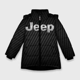 Зимняя куртка для девочек 3D с принтом Jeep (Z) в Екатеринбурге, ткань верха — 100% полиэстер; подклад — 100% полиэстер, утеплитель — 100% полиэстер. | длина ниже бедра, удлиненная спинка, воротник стойка и отстегивающийся капюшон. Есть боковые карманы с листочкой на кнопках, утяжки по низу изделия и внутренний карман на молнии. 

Предусмотрены светоотражающий принт на спинке, радужный светоотражающий элемент на пуллере молнии и на резинке для утяжки. | 4на4 | auto | baja | jeep | offroad | trofi | авто | автомобиль | ам | баха | бездорожье | внедорожник | джип | джипинг | джиппинг | машина | машины | оффроад | полный привод