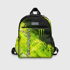 Детский рюкзак 3D с принтом MONSTER ENERGY в Екатеринбурге, 100% полиэстер | лямки с регулируемой длиной, сверху петелька, чтобы рюкзак можно было повесить на вешалку. Основное отделение закрывается на молнию, как и внешний карман. Внутри дополнительный карман. По бокам два дополнительных кармашка | black monster | bmx | claw | cybersport | energy | monster | monster energy | moto | motocross | race | sport | киберспорт | когти | монстер энерджи | монстр | мото | мотокросс | ралли | скейтбординг | спорт | энергия