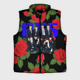 Мужской жилет утепленный 3D с принтом BTS Roses  Black в Екатеринбурге,  |  | bangtan boys | bt21 | bts | bts army | j hope | jimin | jin | jungkook | k pop | korea | korean | pink bts | rap monster | rapmon | suga | v | бтс | кей | корейские | корея | кэй | музыканты | поп | розовая | стикеры