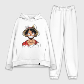 Женский костюм хлопок Oversize с принтом Манки в Екатеринбурге,  |  | monkey d. luffy | nami | one piece | аниме | большой куш | луффи | манки де луффи | нами | пиратская | пираты | тони | череп | чоппер | шляпа