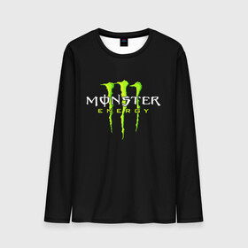 Мужской лонгслив 3D с принтом MONSTER ENERGY в Екатеринбурге, 100% полиэстер | длинные рукава, круглый вырез горловины, полуприлегающий силуэт | black monster | bmx | claw | cybersport | energy | monster | monster energy | moto | motocross | race | sport | киберспорт | когти | монстер энерджи | монстр | мото | мотокросс | ралли | скейтбординг | спорт | энергия