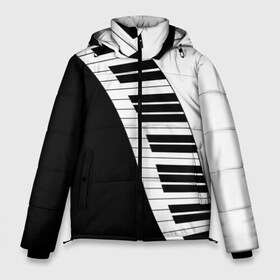 Мужская зимняя куртка 3D с принтом Piano Пианино в Екатеринбурге, верх — 100% полиэстер; подкладка — 100% полиэстер; утеплитель — 100% полиэстер | длина ниже бедра, свободный силуэт Оверсайз. Есть воротник-стойка, отстегивающийся капюшон и ветрозащитная планка. 

Боковые карманы с листочкой на кнопках и внутренний карман на молнии. | black | piano | white | белая | белое | инструмент | клавиши | клавишы | музыка | музыкальный | музыкант | ноты | пиан | пианино | подарок | прикол | текстура | фортепиано | чб | черная | черно | черно белое