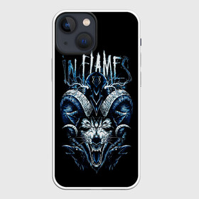 Чехол для iPhone 13 mini с принтом IN FLAMES в Екатеринбурге,  |  | alternative | hardcore | in flames | punk | rock | usa | wolf | альтернатива | волк | панк | рок