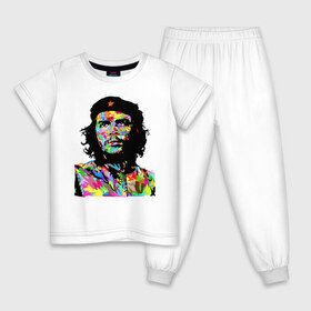 Детская пижама хлопок с принтом Che в Екатеринбурге, 100% хлопок |  брюки и футболка прямого кроя, без карманов, на брюках мягкая резинка на поясе и по низу штанин
 | argentina | che guevara | color | cuba | paint | revolutionary | аргентина | краска | куба | революционер | цвет | че гевара