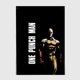 Постер с принтом One Punch Man в Екатеринбурге, 100% бумага
 | бумага, плотность 150 мг. Матовая, но за счет высокого коэффициента гладкости имеет небольшой блеск и дает на свету блики, но в отличии от глянцевой бумаги не покрыта лаком | one punch man | saitama | ванпанчмен | герои | люди | персонажи | сайтама