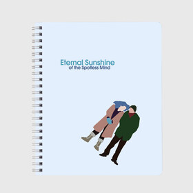 Тетрадь с принтом Eternal sunshine в Екатеринбурге, 100% бумага | 48 листов, плотность листов — 60 г/м2, плотность картонной обложки — 250 г/м2. Листы скреплены сбоку удобной пружинной спиралью. Уголки страниц и обложки скругленные. Цвет линий — светло-серый
 | Тематика изображения на принте: eternal sunshine | eternal sunshine of the spotless mind | вечное сияние | вечное сияние чистого разума