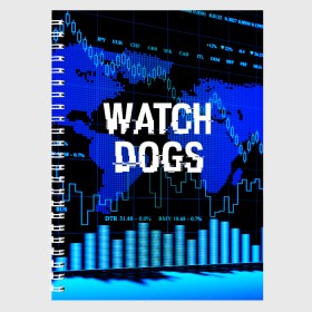 Тетрадь с принтом Watch Dogs в Екатеринбурге, 100% бумага | 48 листов, плотность листов — 60 г/м2, плотность картонной обложки — 250 г/м2. Листы скреплены сбоку удобной пружинной спиралью. Уголки страниц и обложки скругленные. Цвет линий — светло-серый
 | ded sec | game | name | ubisoft | watch dogs | watch dogs 2 | watch dogs legion | город | девушка | дрон | игры | имена | компьютеры | пистолет | телефон | технологии | хакер | юби