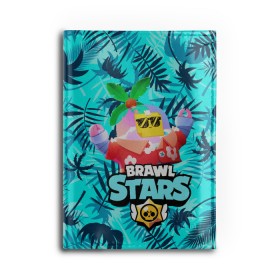 Обложка для автодокументов с принтом BRAWL STARS TROPICAL SPROUT. в Екатеринбурге, натуральная кожа |  размер 19,9*13 см; внутри 4 больших “конверта” для документов и один маленький отдел — туда идеально встанут права | Тематика изображения на принте: brawl stars | crow | gale | leon | leon shark | max | mr.p | sally leon | shark | sprout | tara | tropical sprout | virus 8 bit | werewolf leon | акула | берли | бравл старс | ворон | макс | оборотень