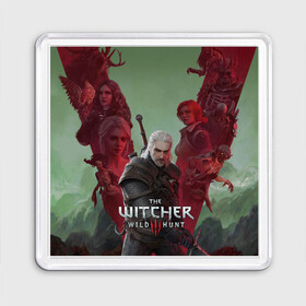 Магнит 55*55 с принтом The Witcher 5-летие в Екатеринбурге, Пластик | Размер: 65*65 мм; Размер печати: 55*55 мм | blood and wine | cd project red | games | geralt | hearts of stone | the witcher | wild hunt | ведьмак | геральт | дикая охота | игры | йеннифер | каменные сердца | кровь и вино | трисс | цири