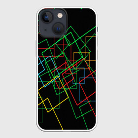 Чехол для iPhone 13 mini с принтом BACKGROUND NEON в Екатеринбурге,  |  | abstraction | geometry | optic | optical | pattern | visual | абстракция | геометрия | линии | оптические | оптический узор | полосы | психоделика | разводы | текстуры | узор | узоры | фрактал