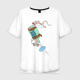 Мужская футболка хлопок Oversize с принтом Брейн и Пинки.Animaniacs в Екатеринбурге, 100% хлопок | свободный крой, круглый ворот, “спинка” длиннее передней части | animaniacs | vdpartat | белая мышь | брейн | гений | глупая мышь | озорные анимашки | пинки